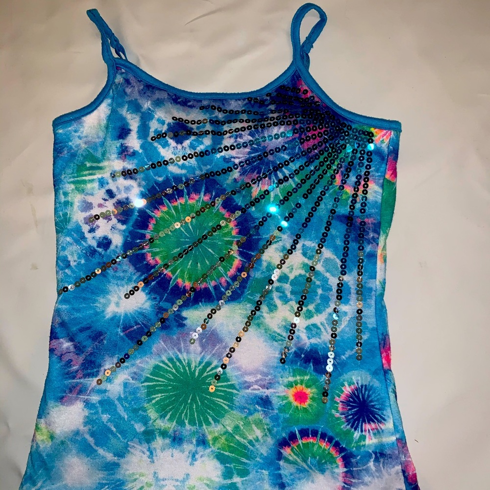 Decorative justice tank top